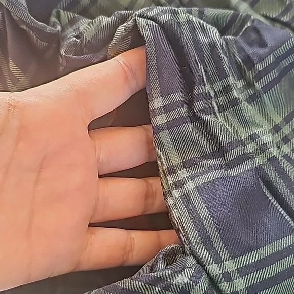 Adore Me Fleur Green Plaid Shirt Dress Small NWT - Picture 5 of 10